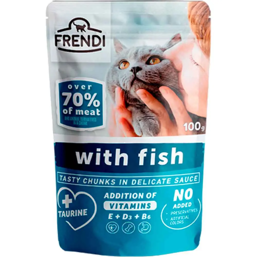 Frendi Kedi Konservesi Balıklı Soslu 100 Gr